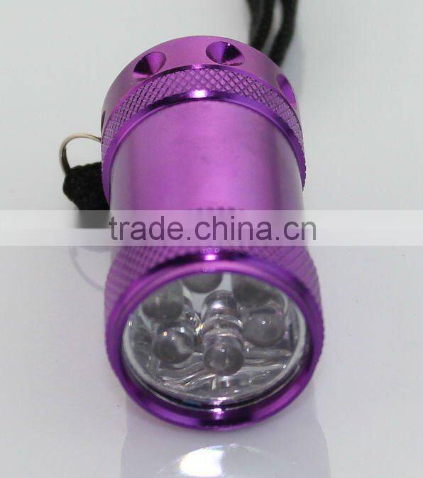 9 LED Mini Aluminum Flashlight