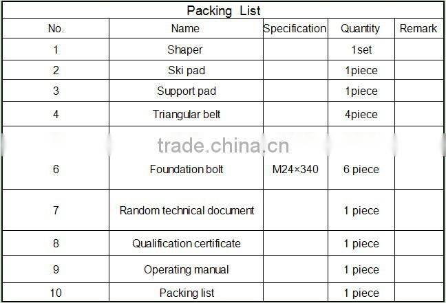Supply Hydraulic Shaper Shaping Machine BY60100