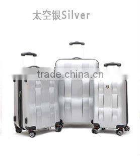 2015 china supplier Colrful abs travel trolley luggage/colourful travel set/20'' 24'' 28'' sets/360 degree four double wheels