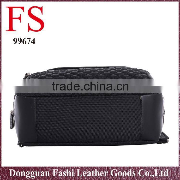 2016 Wholesale simple fashion design black luggage bags nylon adjustable men's backpack