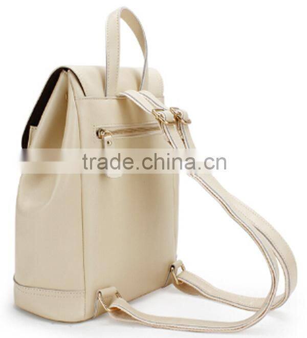 Brand designer fashion lady trendy backpack;New fancy trunover lock cords backpack;