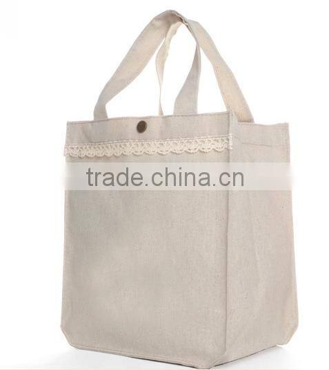 Janpan style China promotion linen tote bag for girls waterproof function