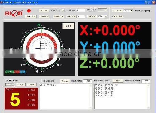 DCM308B Triaxial Electronic Compass Magnetic Field Sensor Low cost Compass Systems Heading 0.5deg Dip Angle +/-90deg
