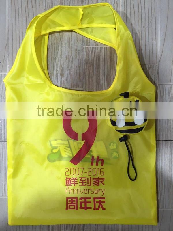 Customized Sublimation Printing Polyester Folding Shopping Bag gift for kids/girl