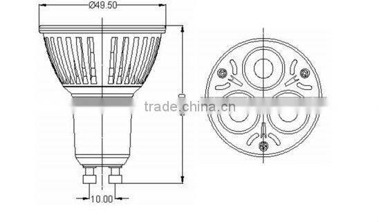2years warranty CE, ROHS approved 3W 12v mr16 led spot light
