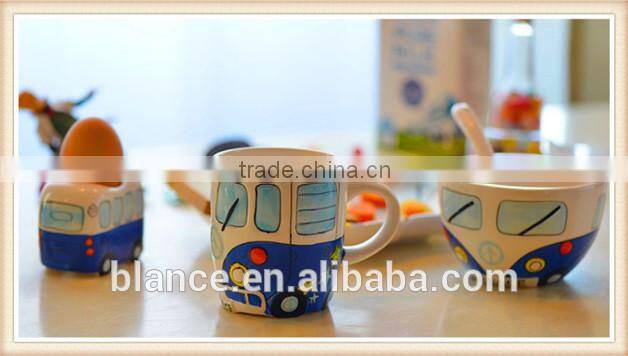 ceramic London bus Children dinner set for baby gift