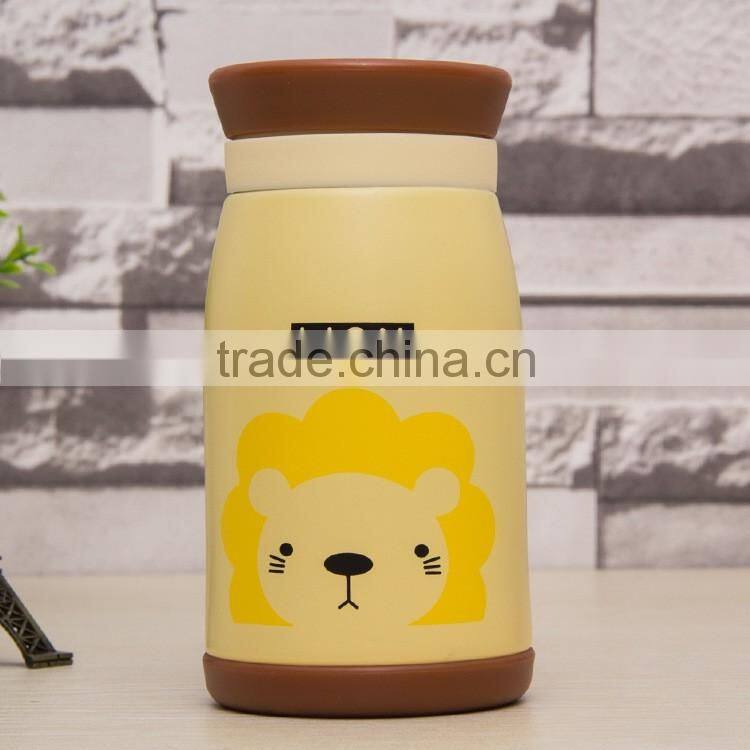 Wholesale 350ml thermos vacuum mug/2016 doulb cover silk print sports travel bottle/stainless steel water bottle