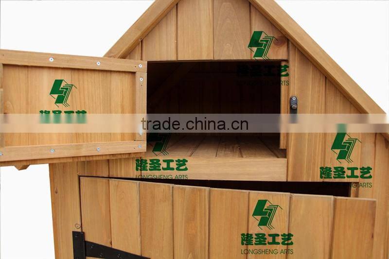 outdoor wooden storage cabinet