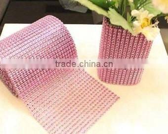 Hot sale rhinestone mesh trimming ribbon For Wedding Decorations