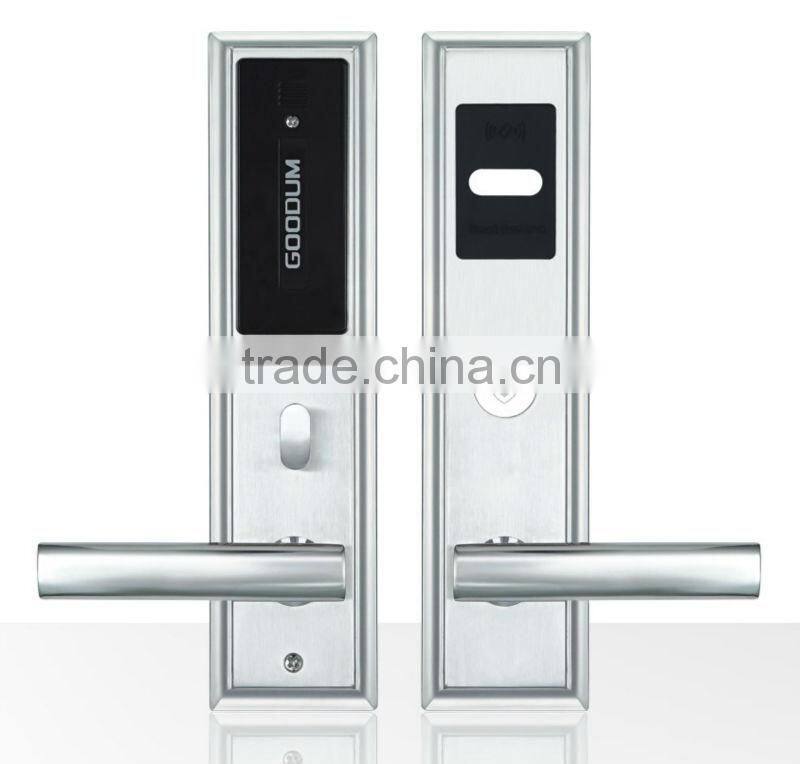 bright stainless hotel locks