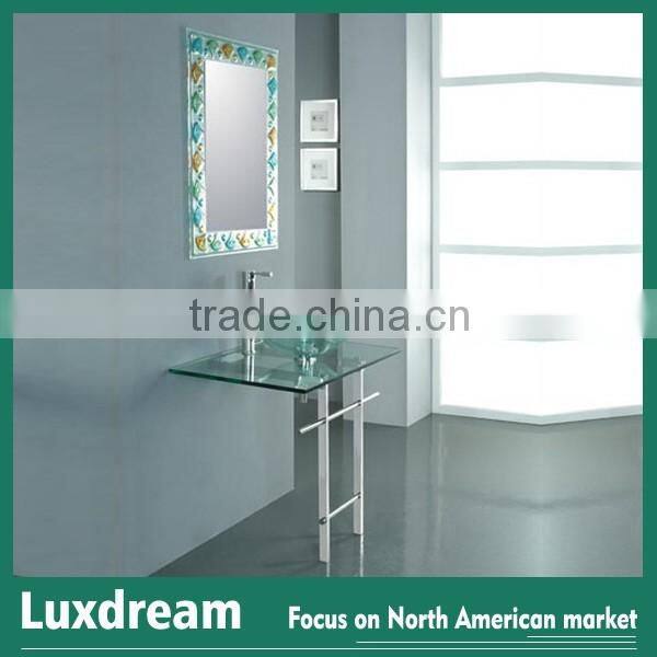 modern slim bathroom glass wash basin