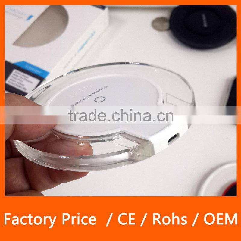 New Hot Selling Ultra Thin High Speed Wireless Charger Coil Charger for Samsung Galaxy S6 Edge