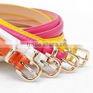 girls fashion thin cheap leather belts