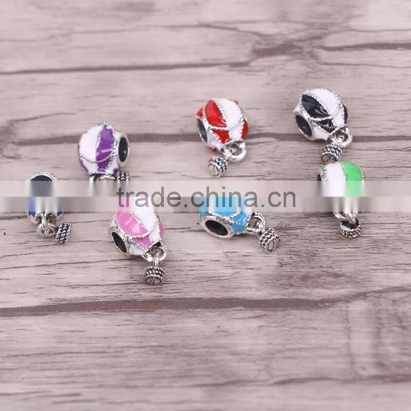 5.0MM Hole Mixed Metal Enamel Beads Big Hole European Beads Fit Making European Charm Bracelet Jewelry
