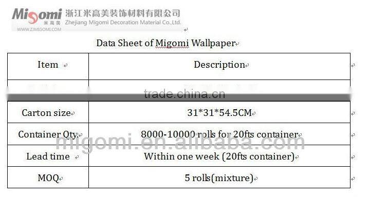 hot selling deep embossed flower basket pattern vinyl wallpaper