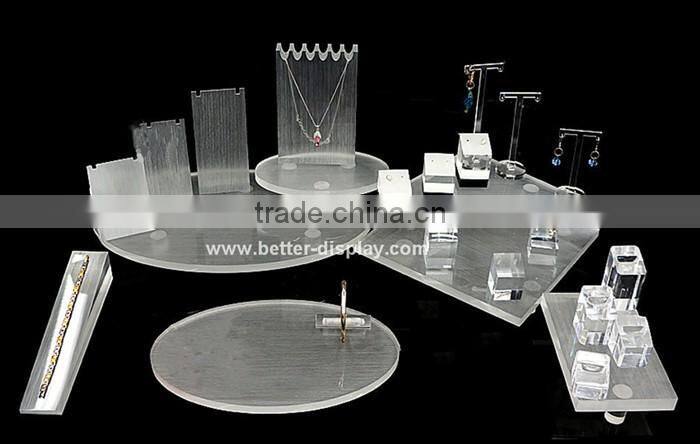 Custom plastic luxury acrylic jewelry display set counter
