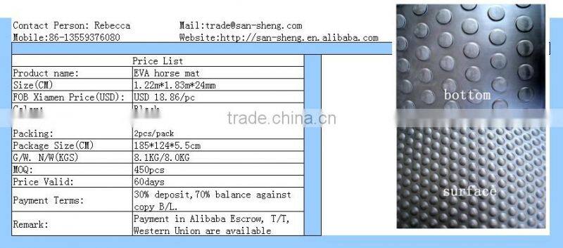 EVA Stall Floor Mats for livestock