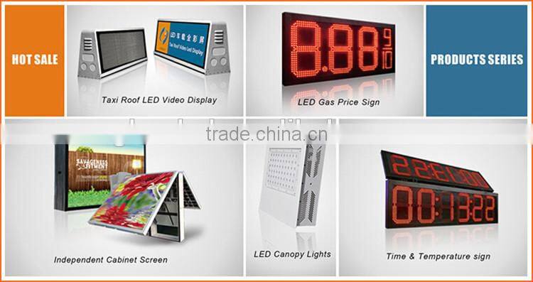 Outdoor single red p10 led moving message display