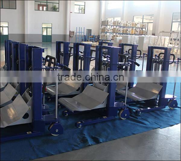 Manual Hydraulic Roll Lifter Machinery,Plastic Film Roll Work Positioner Lifter Equipment,Polyethylene Sheet Roll Stacker Carrie