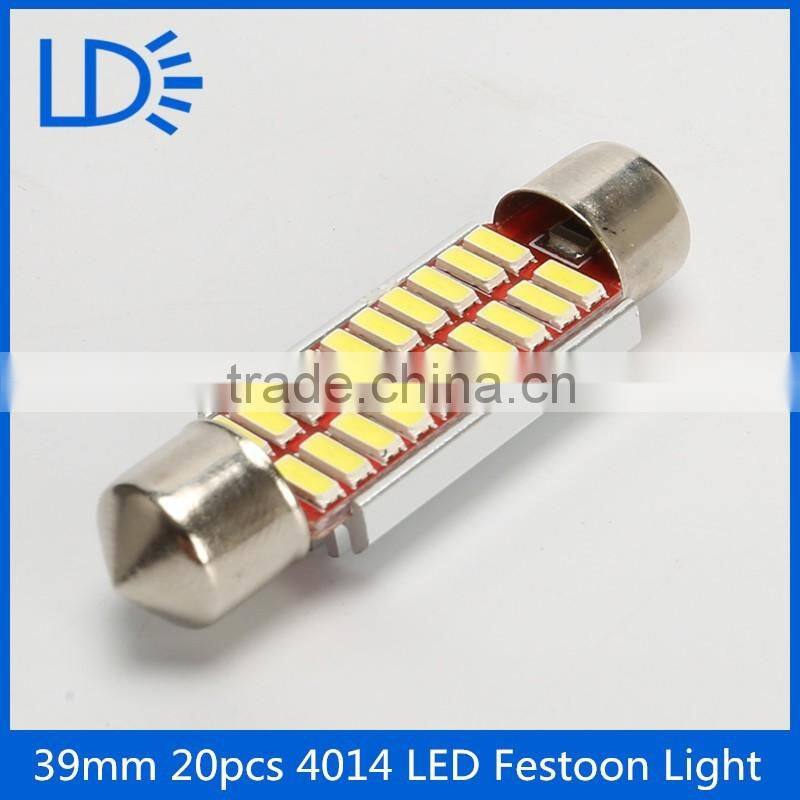 Led Car Bulbs 39mm Canbus Led Light 10-30v 20SMD 4014 festoon light