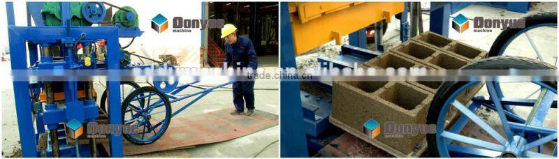 Popular QT40-2 manual small concrete hollow block making machine price
