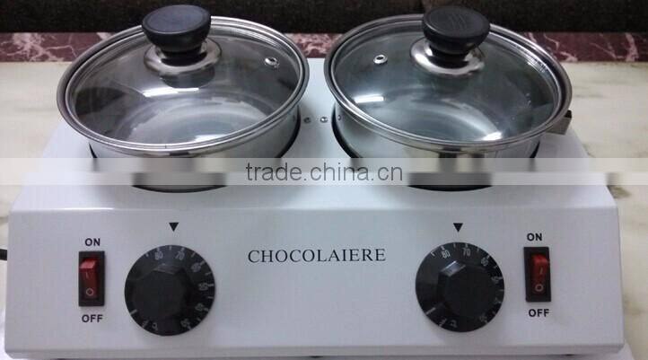 stainless steel electric 2 Pot commercial chocolate melting pot , machine for Choolate Melting