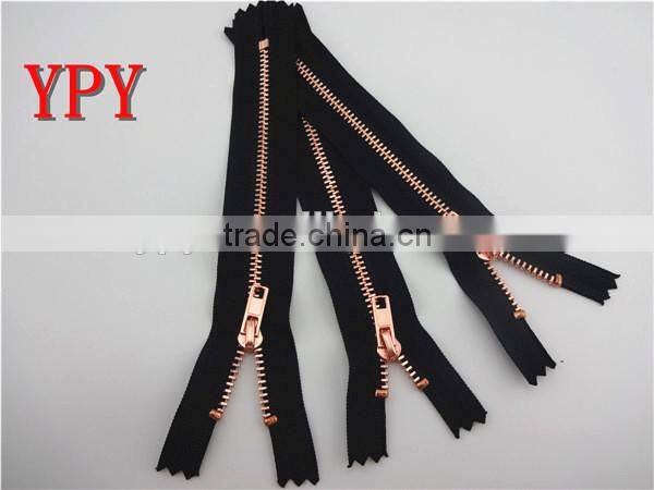 3# rose gold metal zipper C/E