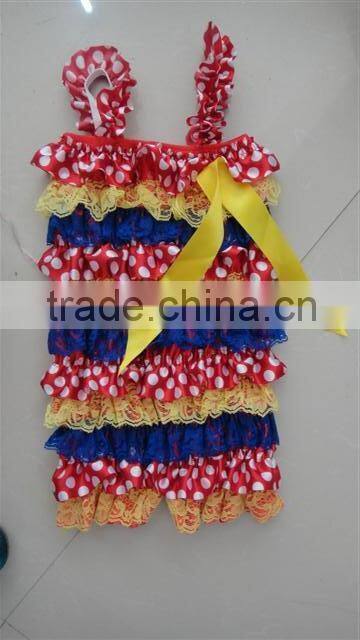 New Arrival Fashion Baby Girls Body Suit Organic Baby Clothes Lace Ruffled One-piece Romper Super Soft Cotton Jumpsuit For Girl