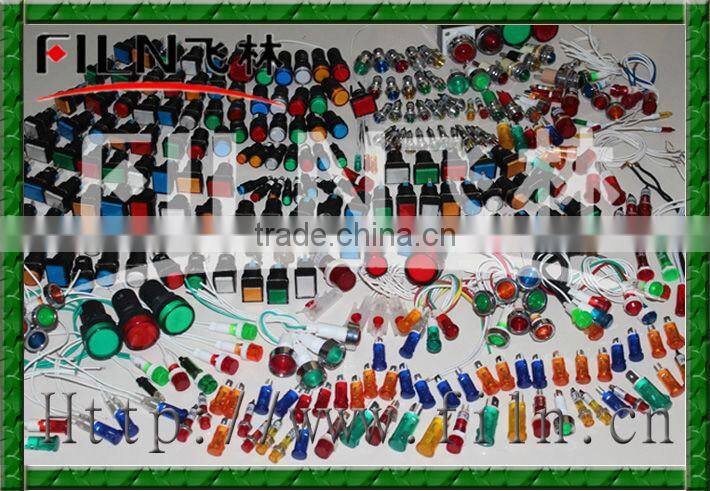 FILN 10mm plastic Green 220V phone call indicator light 100pcs per bag