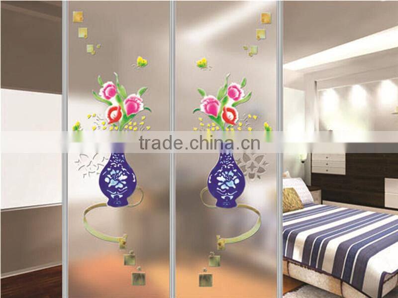 Top quality interior frosted art doors glass