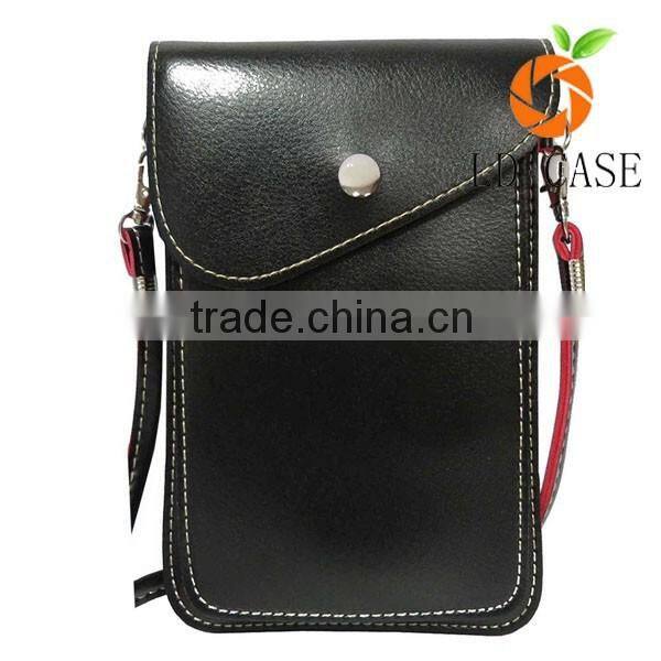 Cross body leather pouch, cell phone cross body leather pouch