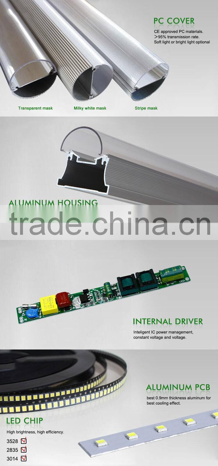 new 2016 tube light raw material , 4ft led tube light fixture ube8 led light tube 8