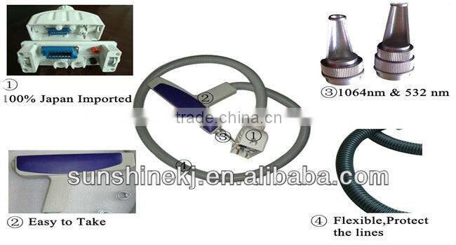 Hotselling nd yag laser remover tattoo with CE ISO certificate