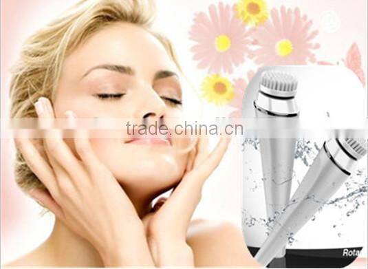 666 360 degree rotation electric facial beauty care tools with acial cleansing Brush