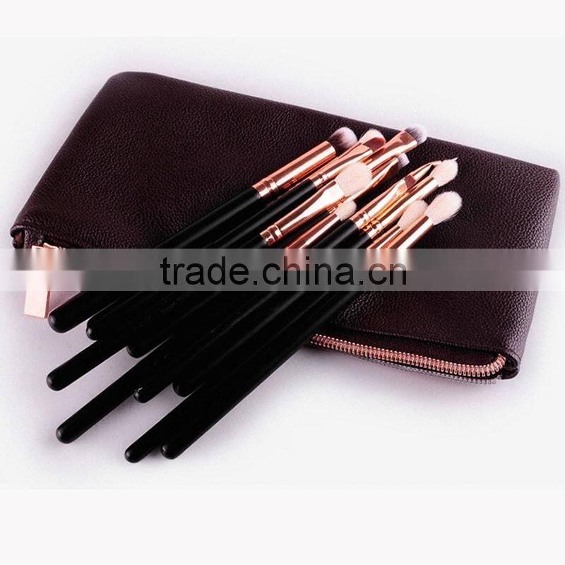 12pcs black handle eye makeup brushes eyeliner eyebrow eyeshadow brushes