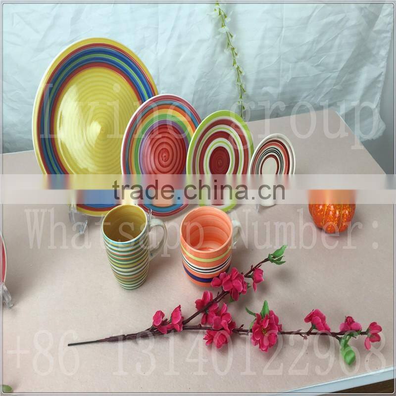 Handmade 7 floral ceramic turkish decorative plates