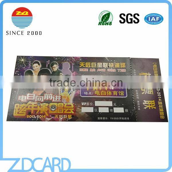 Tear off Concert Access Control Smart Rfid Paper Ticket