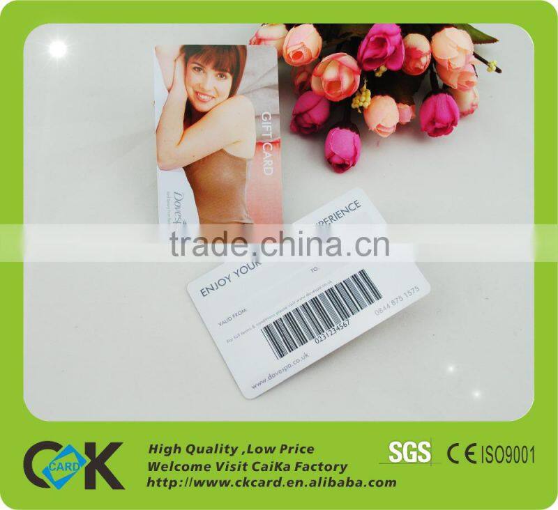 SGS certification! CR80 full color pringting transparent card with QR code
