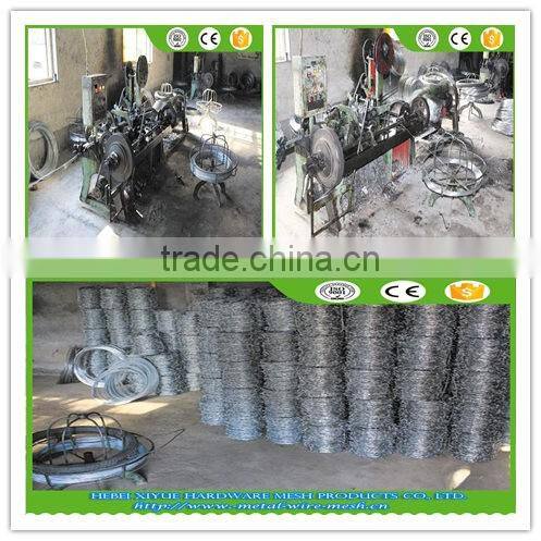 hot Galvanized double twisted 14#x14# barbed wire fob price per roll