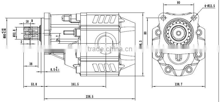 PTO gear pump for dumping truck,KBMH serie