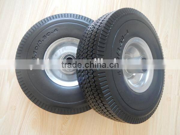 China pu wheels 3.50-4 with plastic rim for wagon