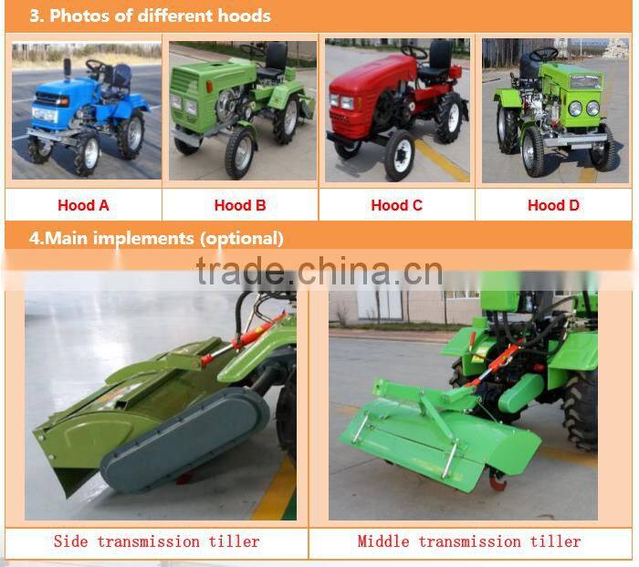 Top rank factory supply 18hp multi-purpose tractor price list