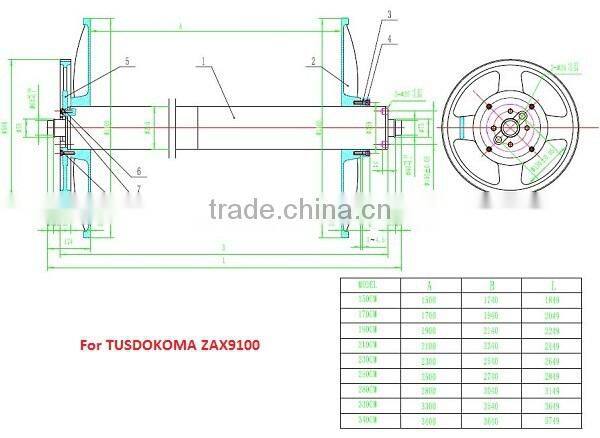 High quality weaving loom beam for Looms with projectile