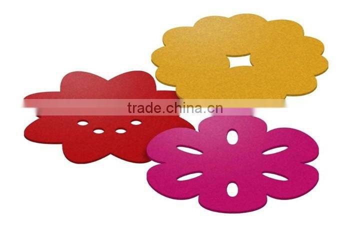 pressed cup felt coaster for home use or coffee shop