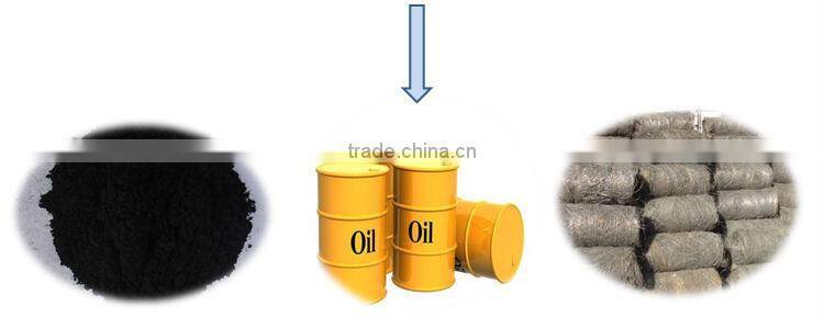 Turnkey collect used tires medical waste to oil gas machine