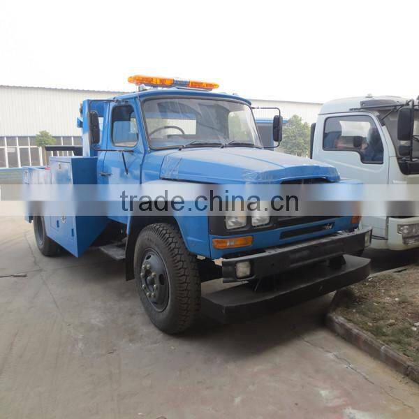 cheap dongfeng long head wrecker towing truck for sale 140HP