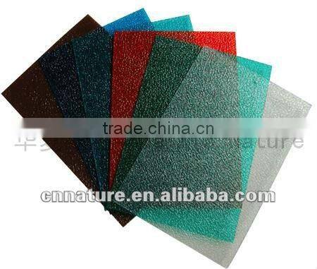 Clear polycarbonate embossed plastic sheet