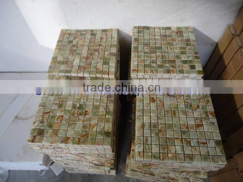 EXPORT QUALITY HOT SALE CHEAP PRICE DARK GREEN ONYX MOSAIC TILES COLLECTION
