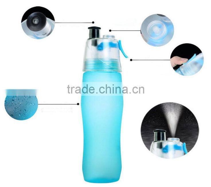 700ml Cycling Running Water Drinking Bottle Climbing Misting Spray Healthy Sports Cup with pull-top spout
