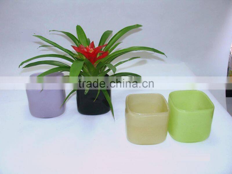 chinese hand blown stained square cheap acrylic glass vase;wholesale clear glass bud vases;